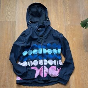 Ted Baker London Multicolor Hexagon rain windbreaker Jacket with detachable hood